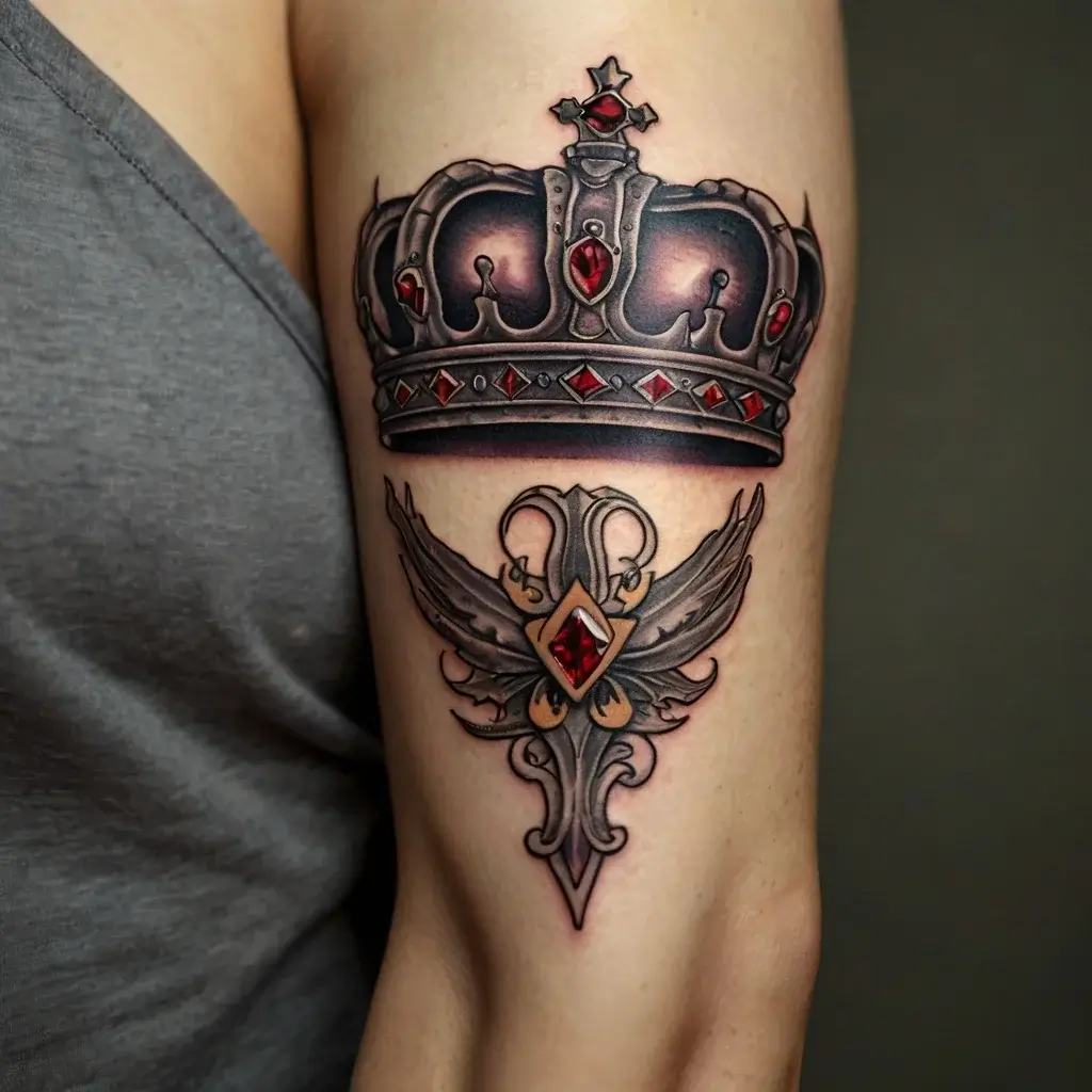 queen's crown tattoos (121)