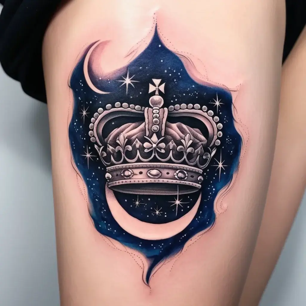 queen's crown tattoos (129)