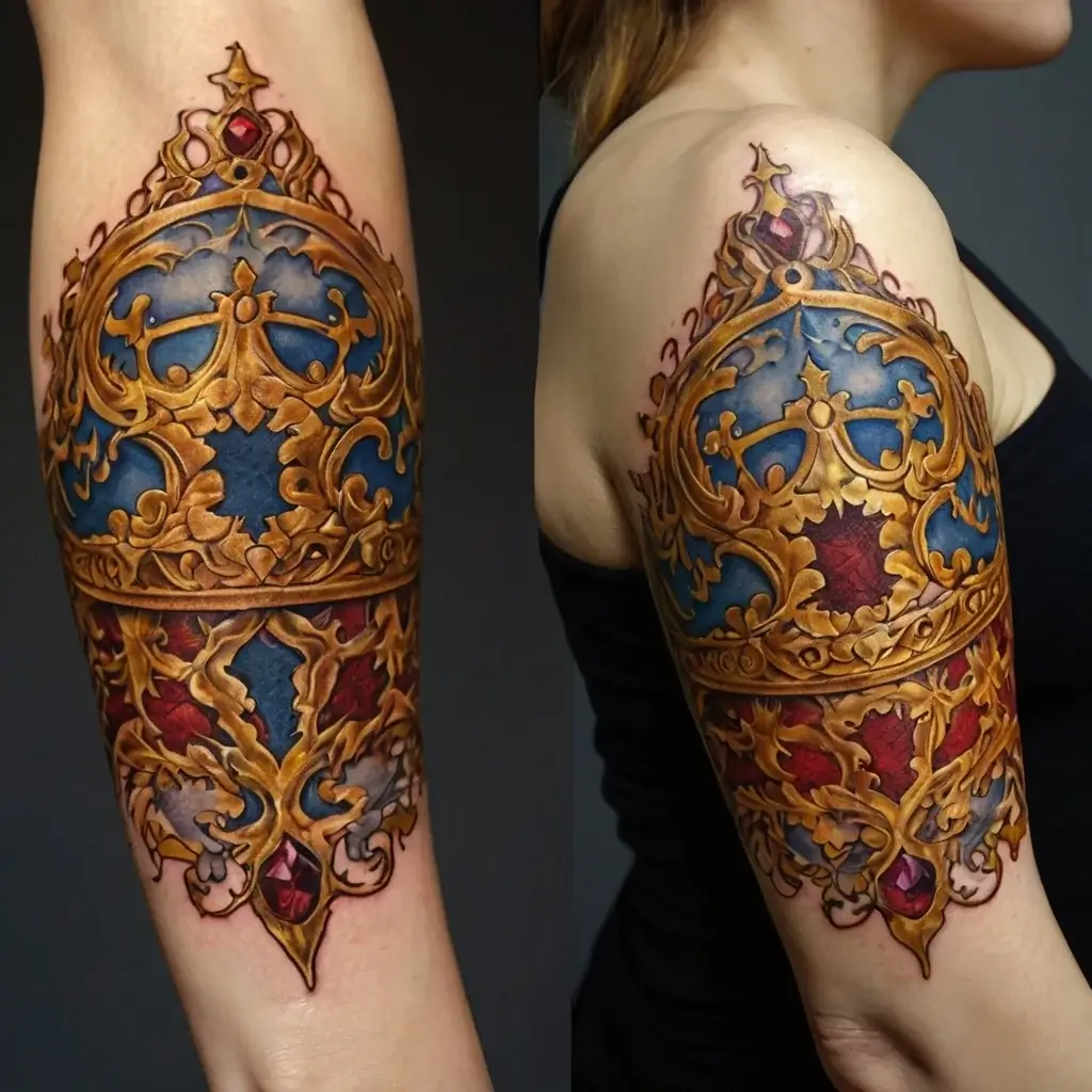 queen's crown tattoos (129)