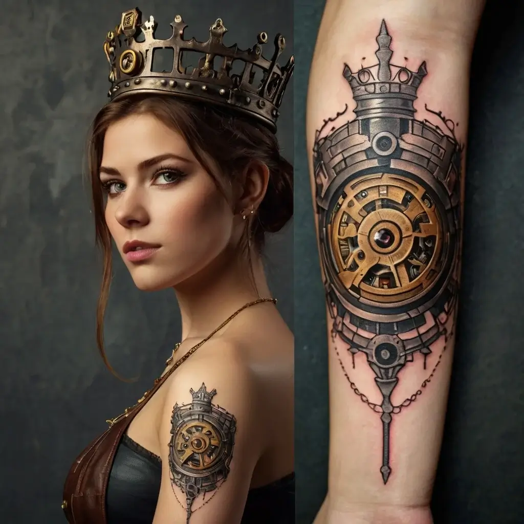 queen's crown tattoos (133)