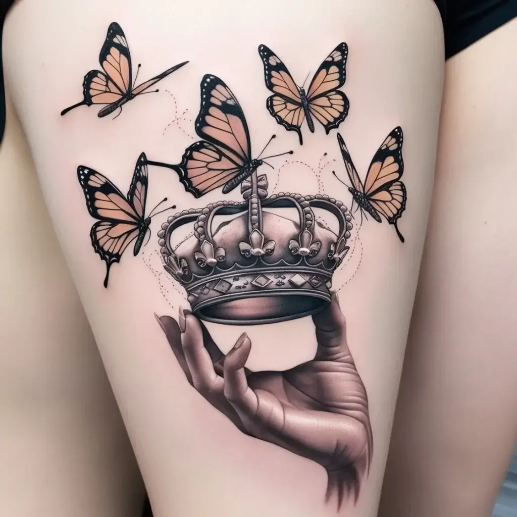 queen's crown tattoos (139)