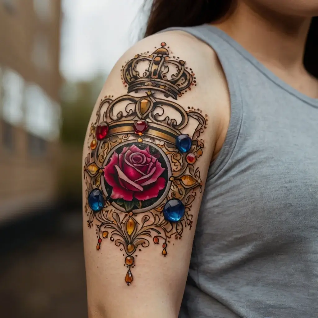 queen's crown tattoos (143)