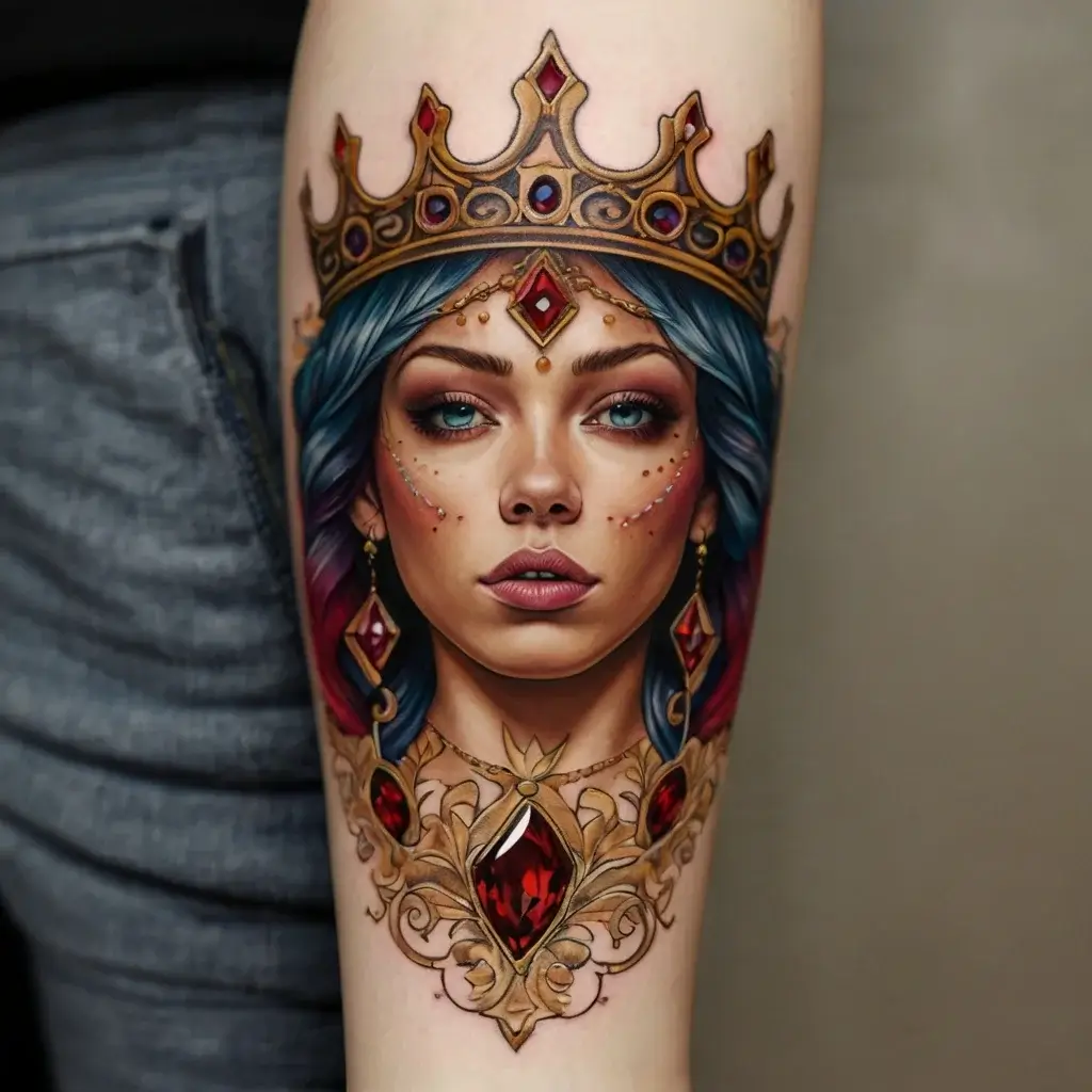 queen's crown tattoos (144)