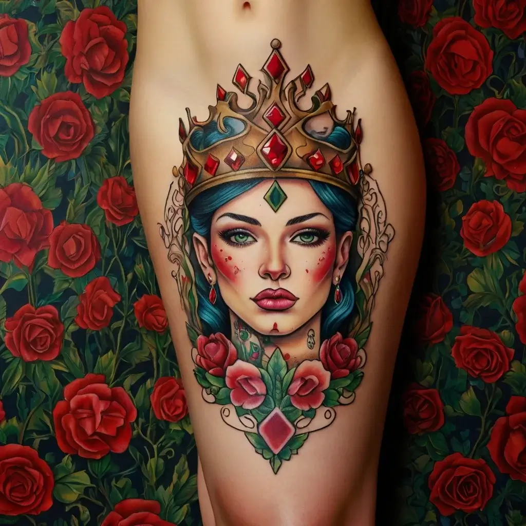 queen's crown tattoos (148)