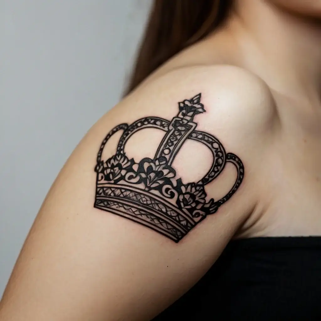 queen's crown tattoos (149)