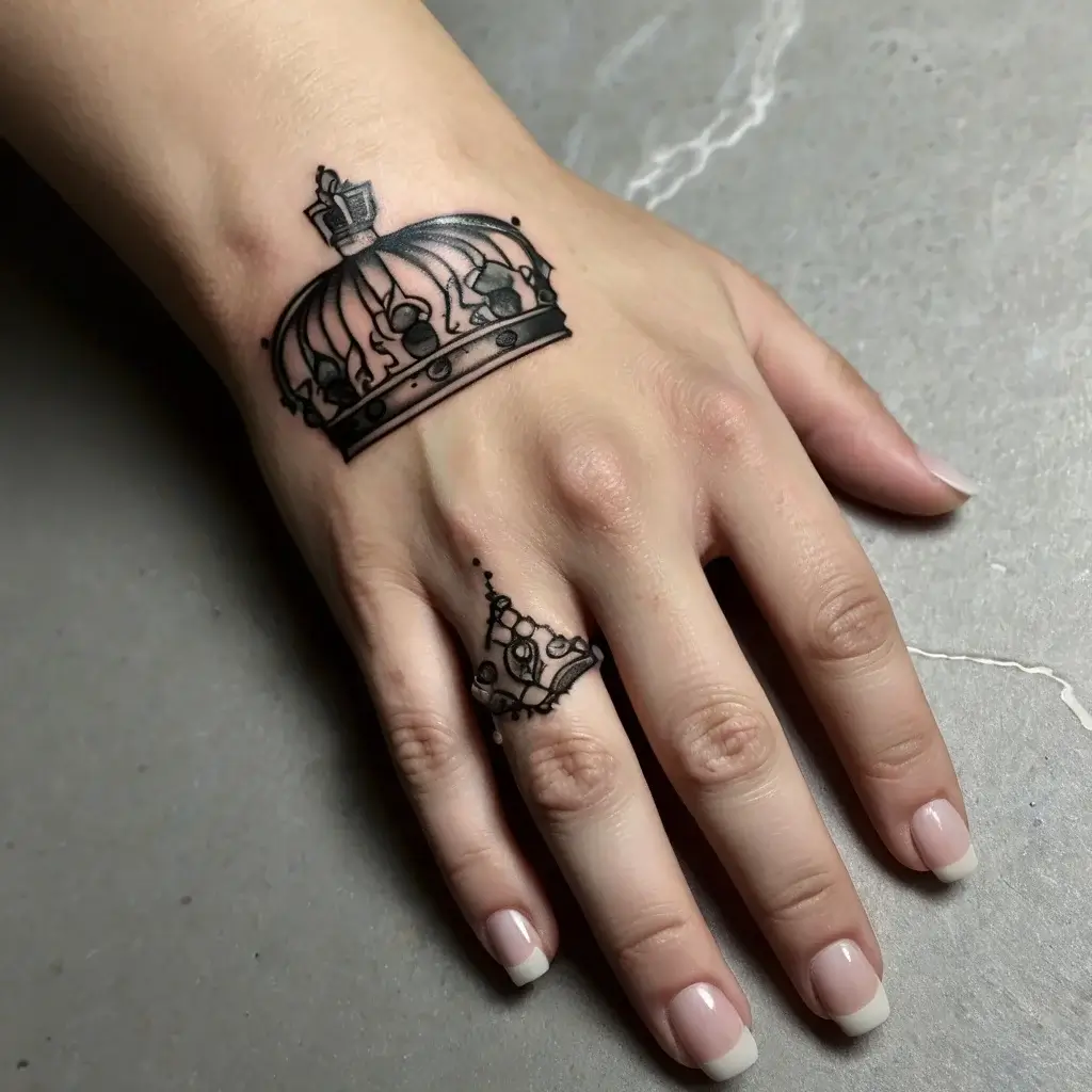 queen's crown tattoos (156)