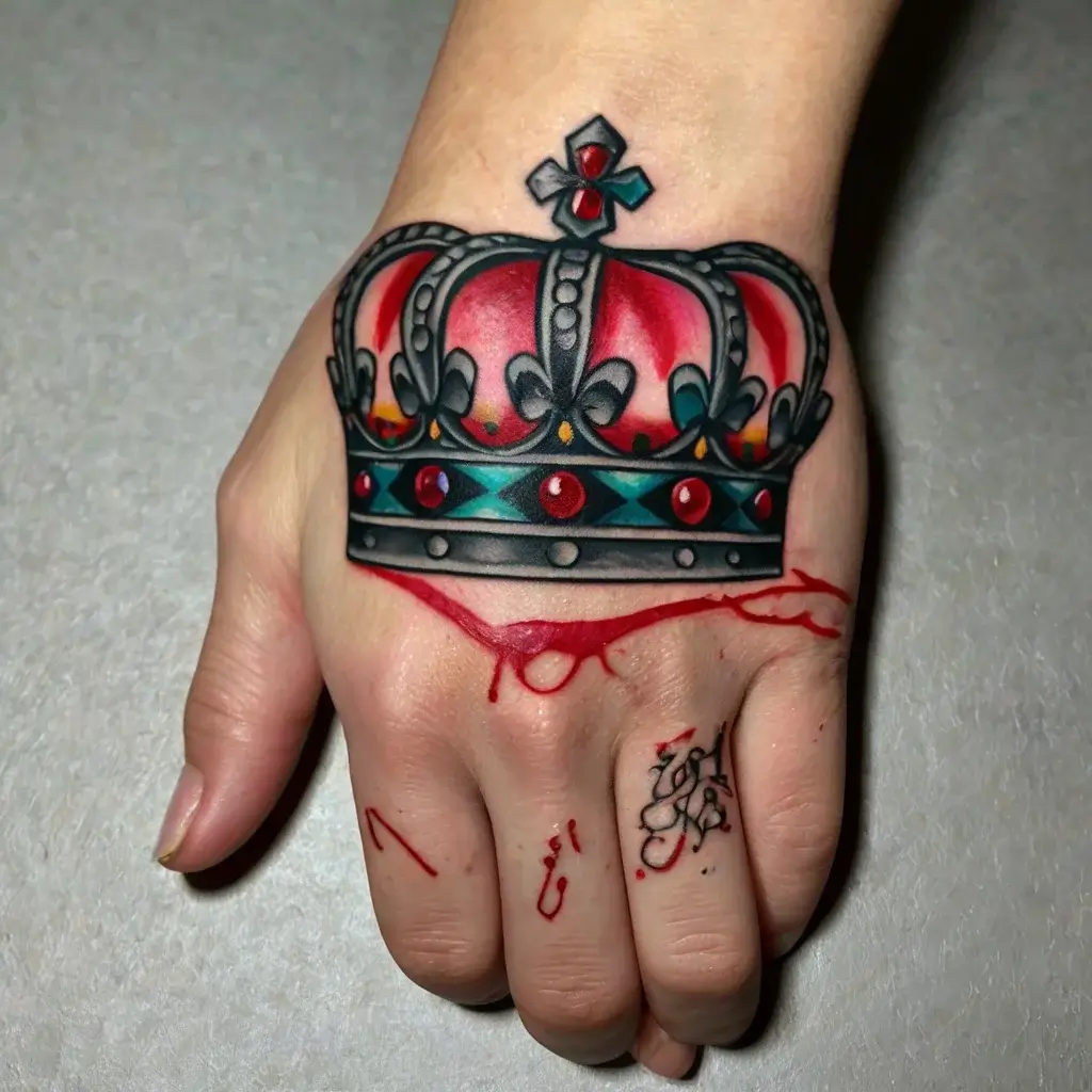 queen's crown tattoos (43)