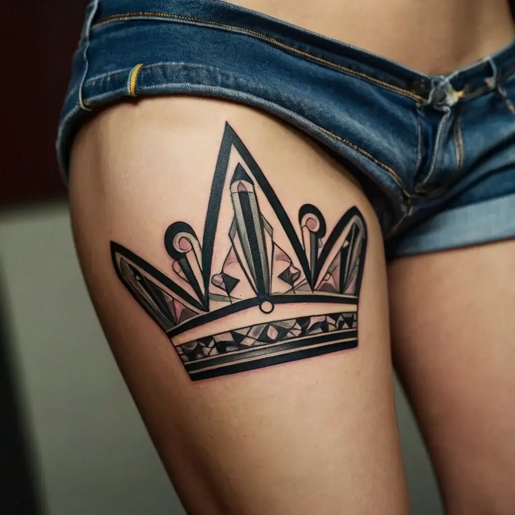 queen's crown tattoos (46)