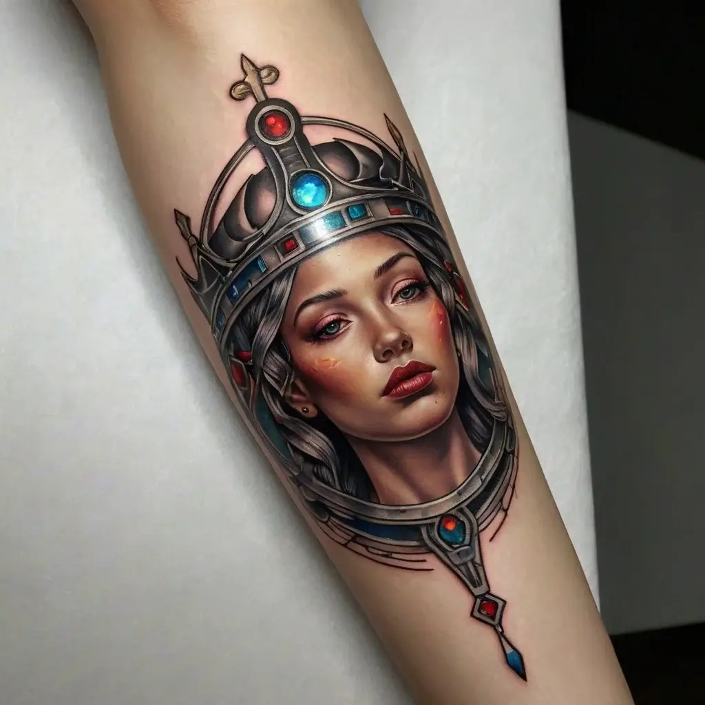 queen's crown tattoos (48)