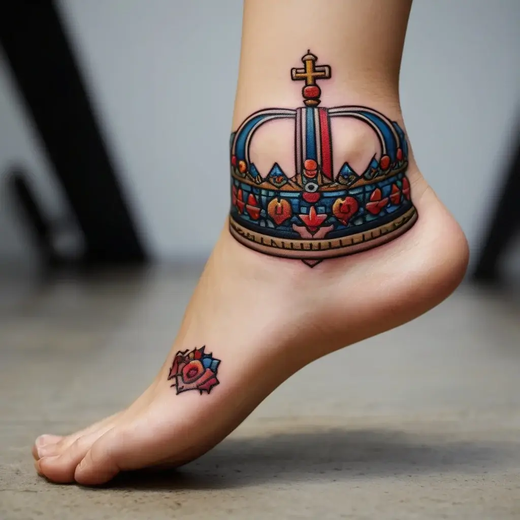 queen's crown tattoos (49)