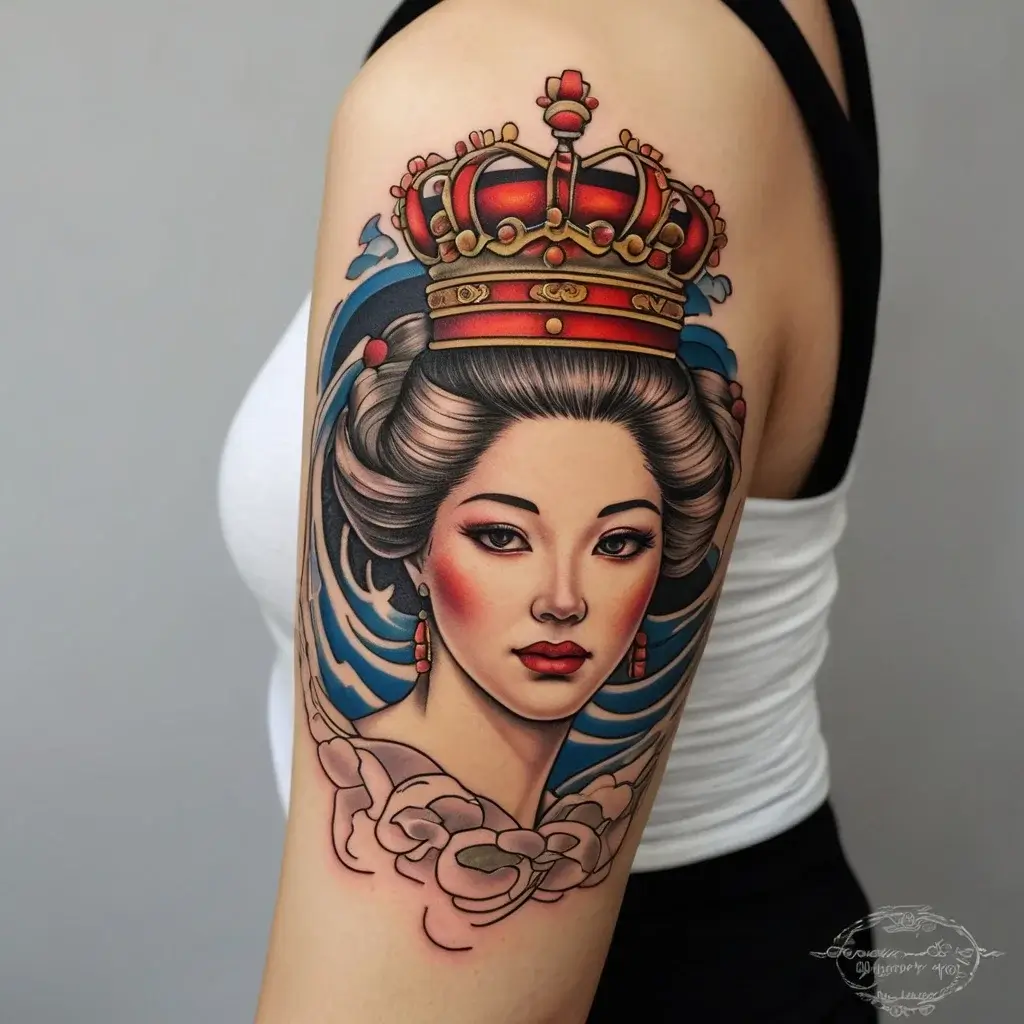 queen's crown tattoos (50)