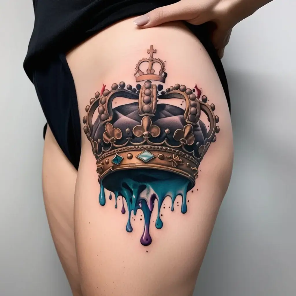 queen's crown tattoos (53)