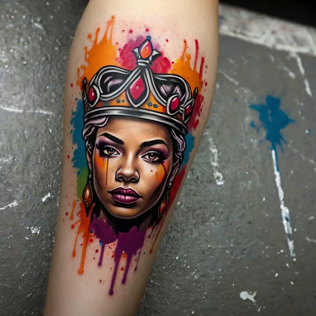 queen's crown tattoos (55)