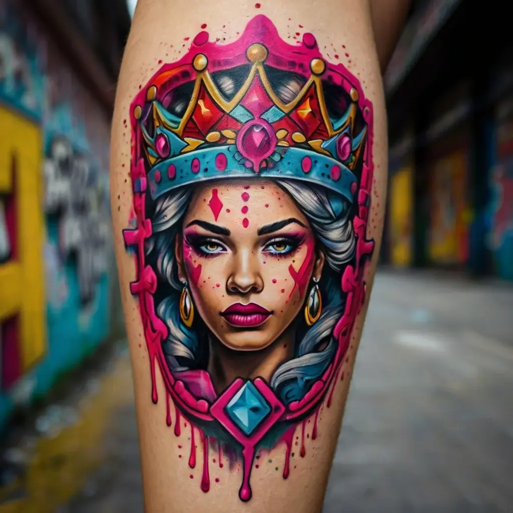 queen's crown tattoos (56)