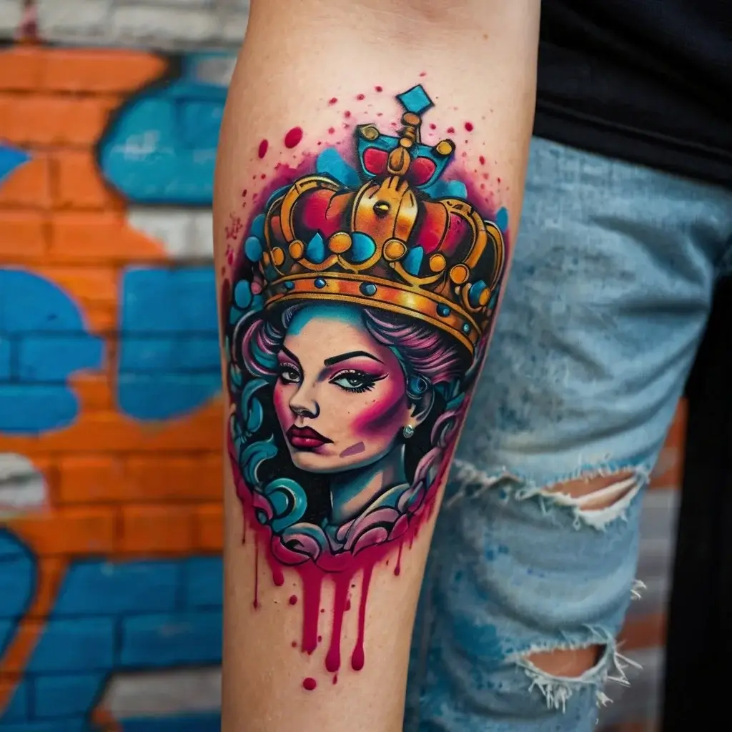 queen's crown tattoos (57)