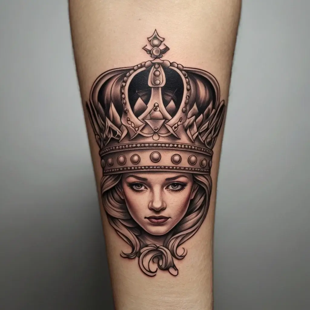 queen's crown tattoos (62)