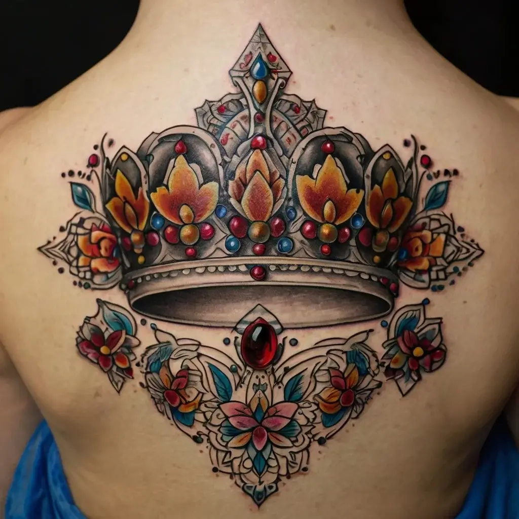 queen's crown tattoos (63)