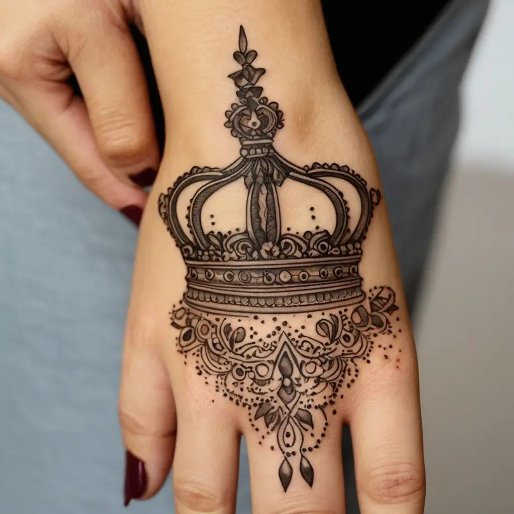 queen's crown tattoos (64)