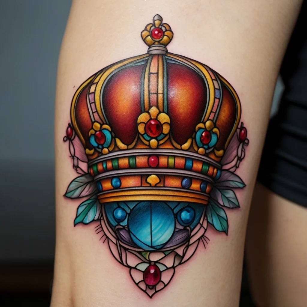 queen's crown tattoos (68)