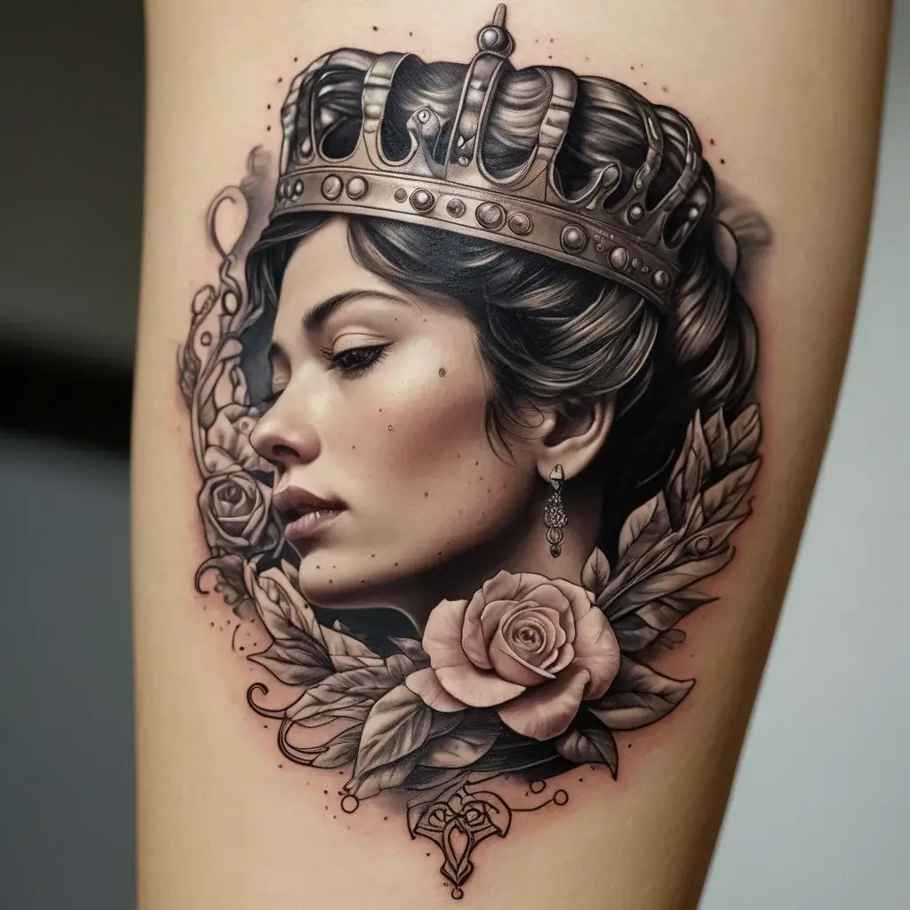 queen's crown tattoos (71)