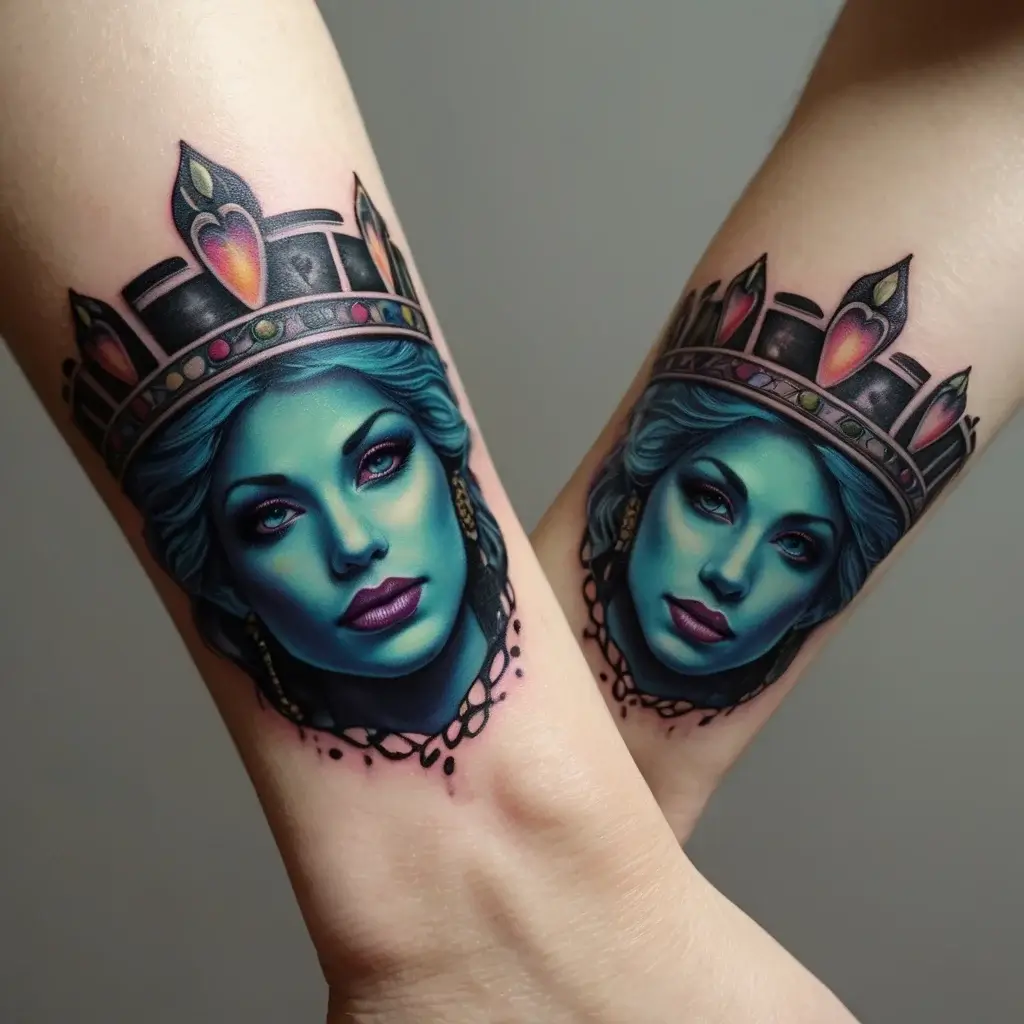 queen's crown tattoos (73)