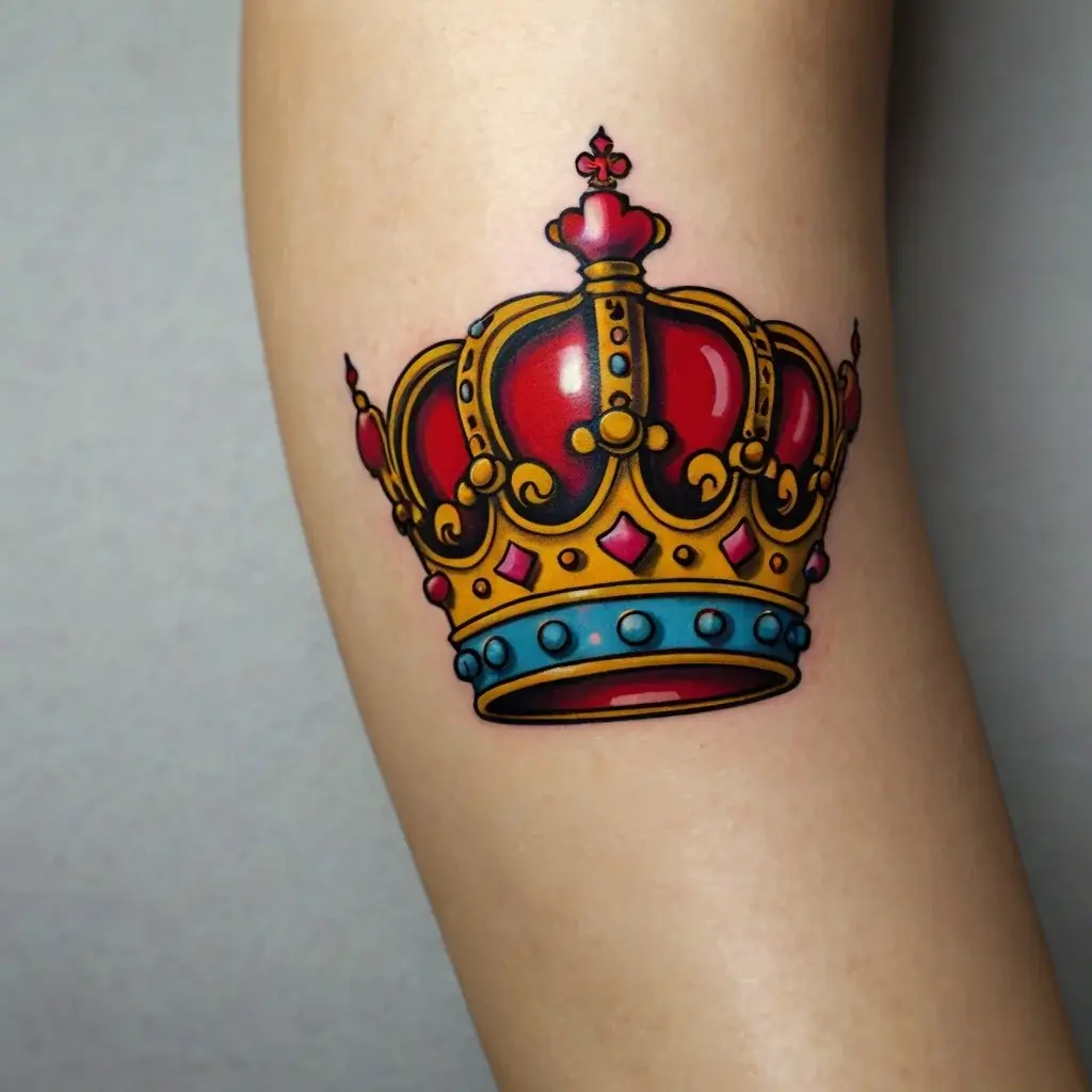 queen's crown tattoos (75)