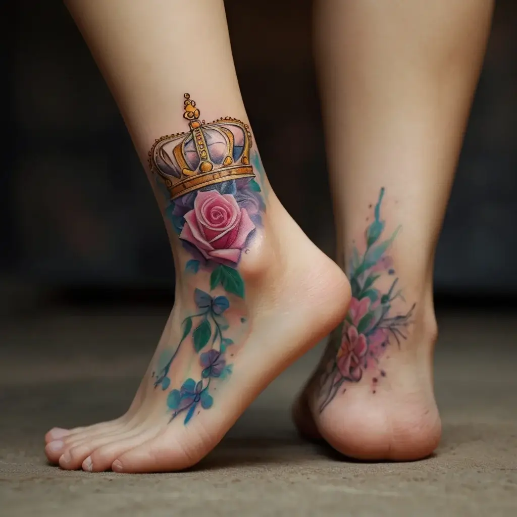 queen's crown tattoos (80)