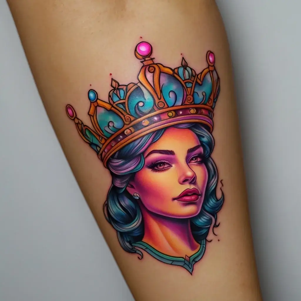 queen's crown tattoos (81)