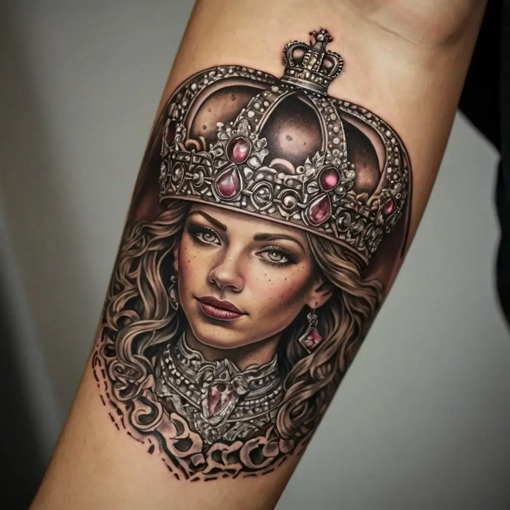 queen's crown tattoos (91)