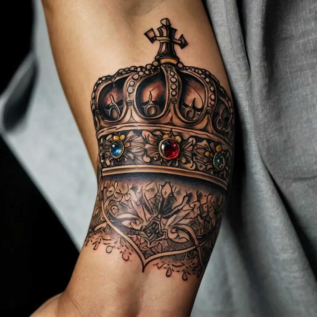 queen's crown tattoos (92)