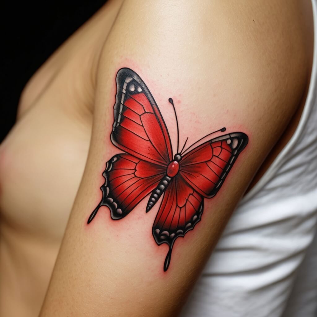 red butterfly tattoo (13)