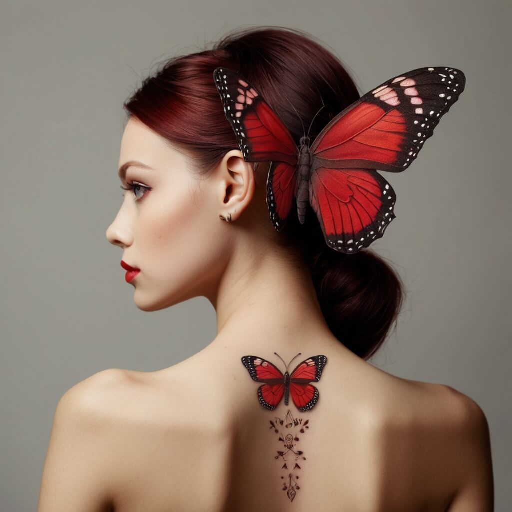 red butterfly tattoo (14)