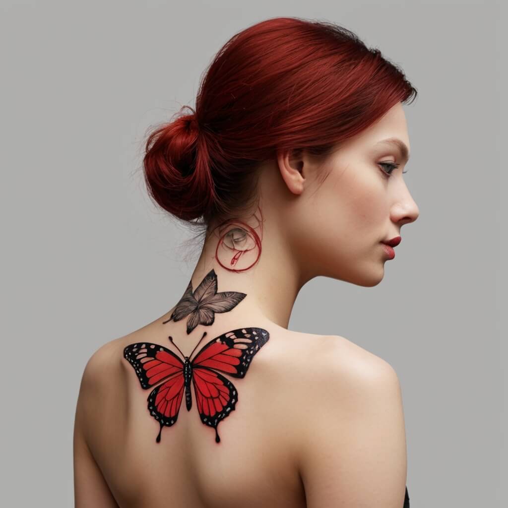 red butterfly tattoo (15)