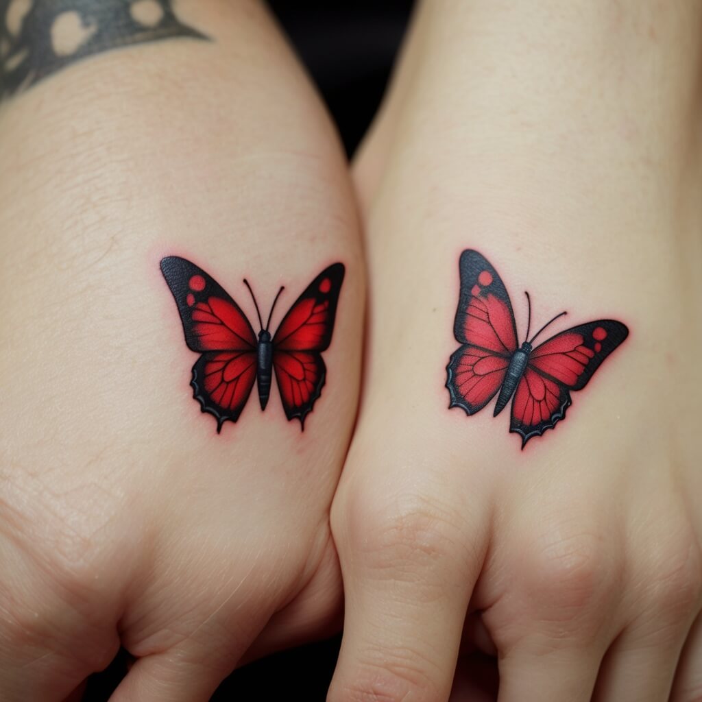 red butterfly tattoo (17)