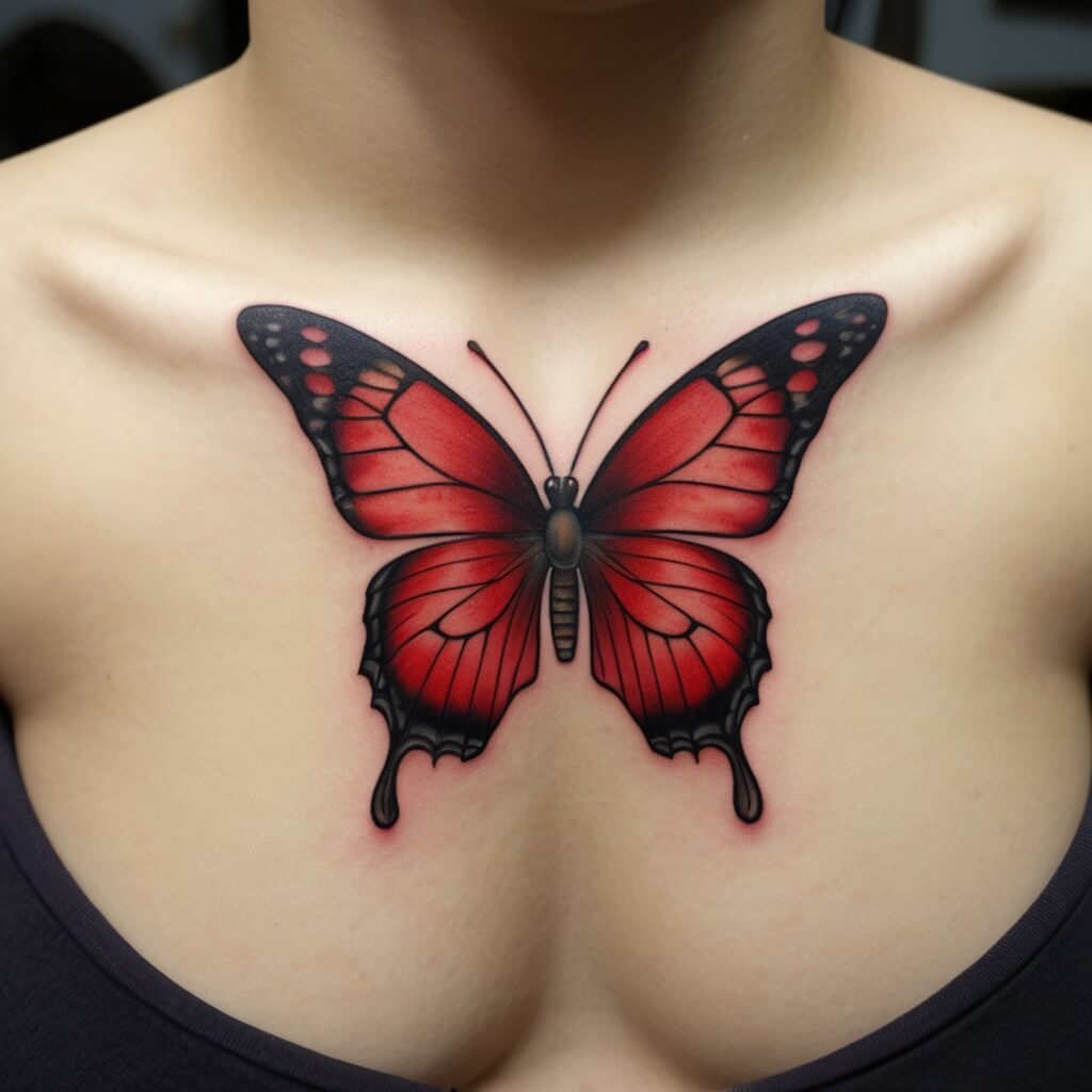 red butterfly tattoo (22)