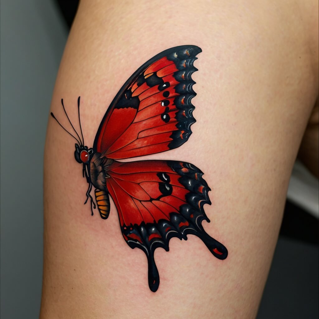 red butterfly tattoo (24)