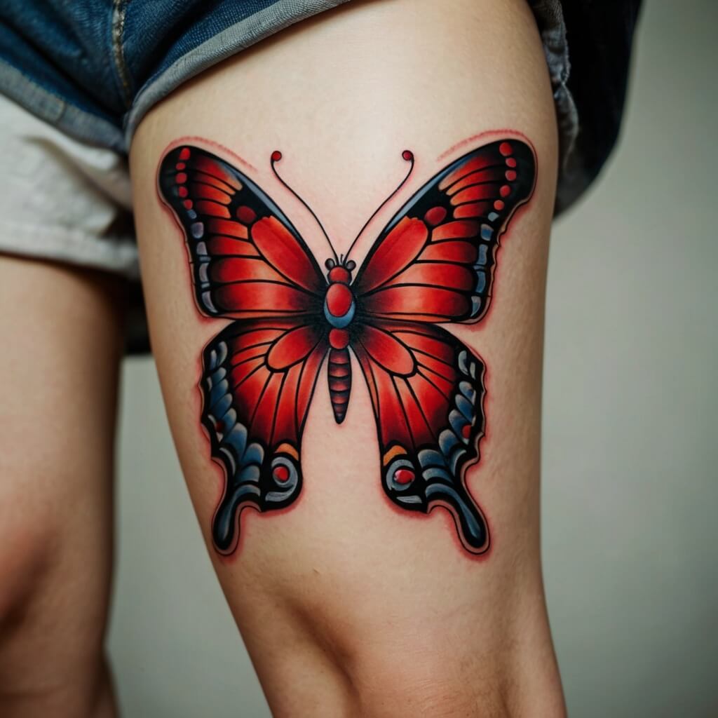 red butterfly tattoo (26)