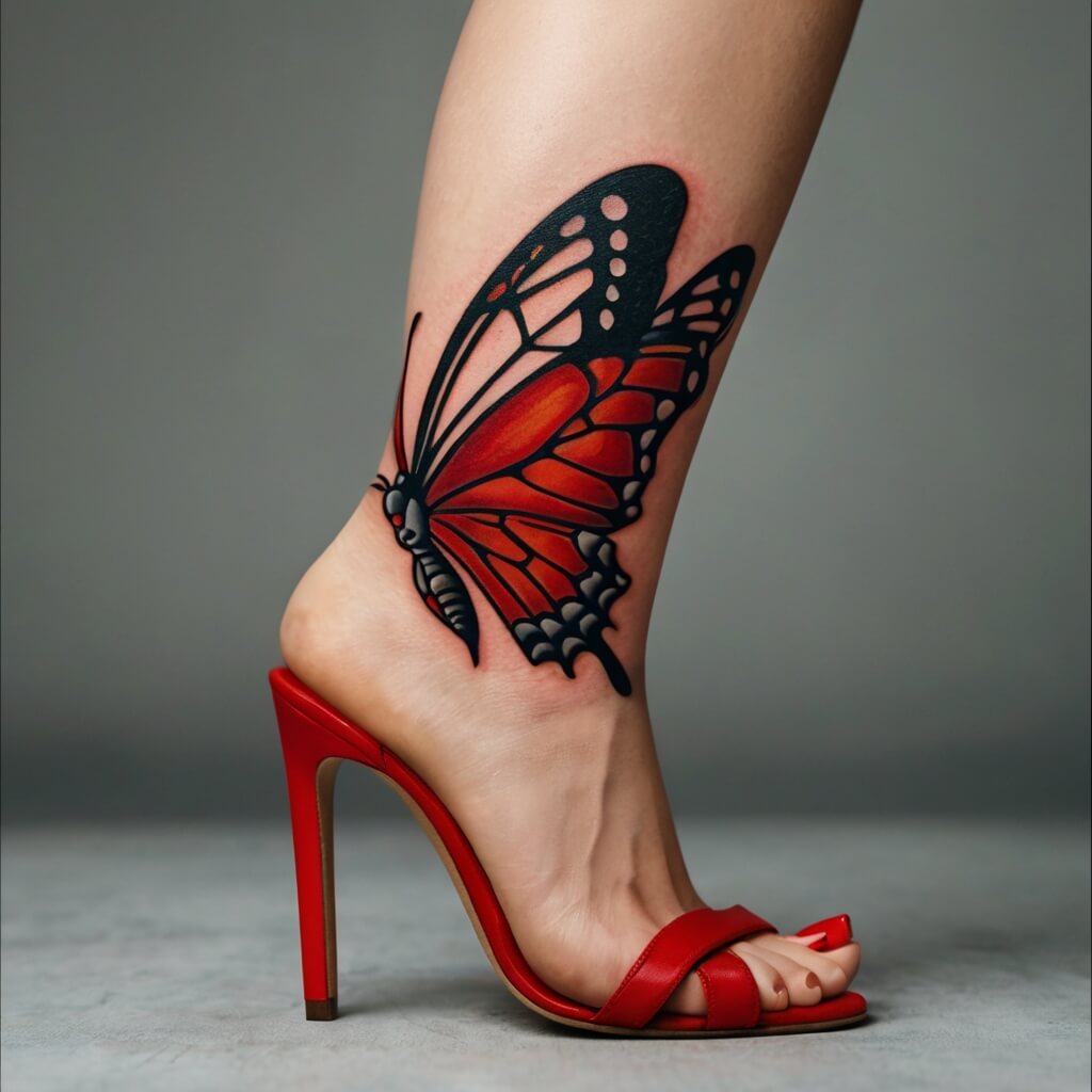 red butterfly tattoo (27)