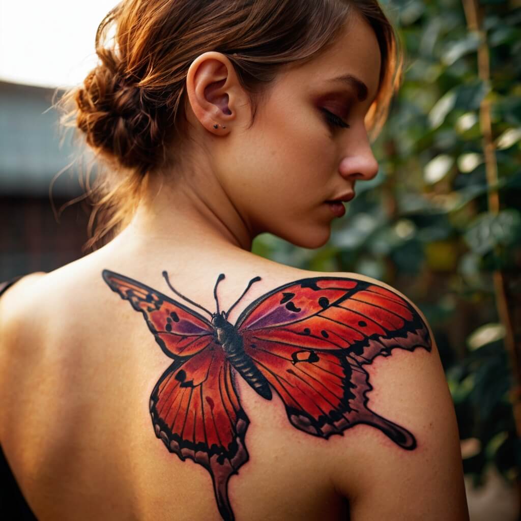 red butterfly tattoo (28)