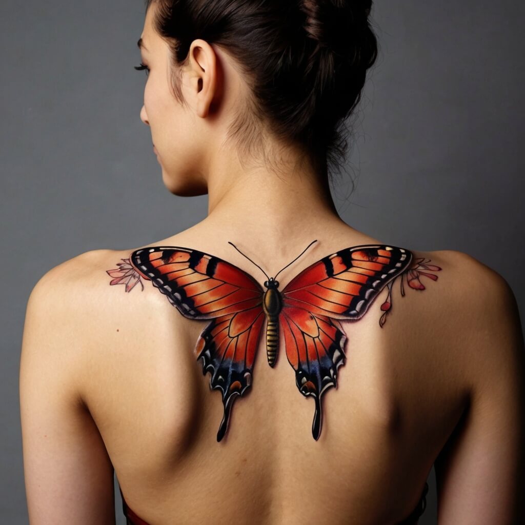 red butterfly tattoo (29)