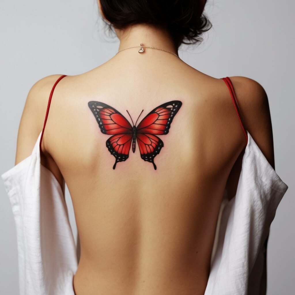 red butterfly tattoo (31)