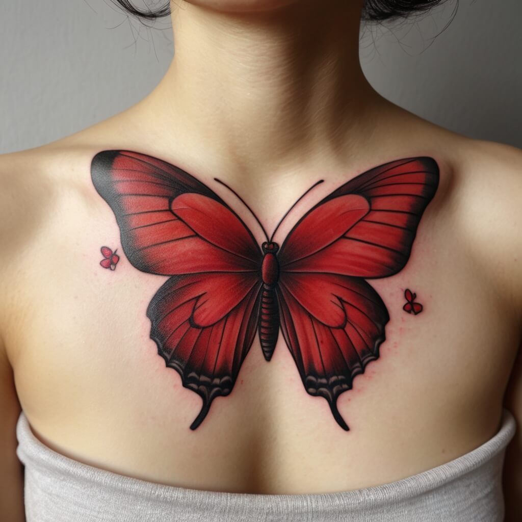 red butterfly tattoo (32)