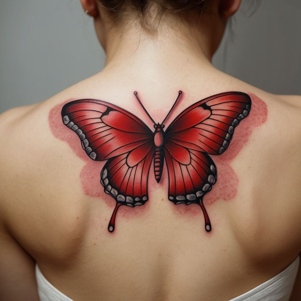 red butterfly tattoo (34)