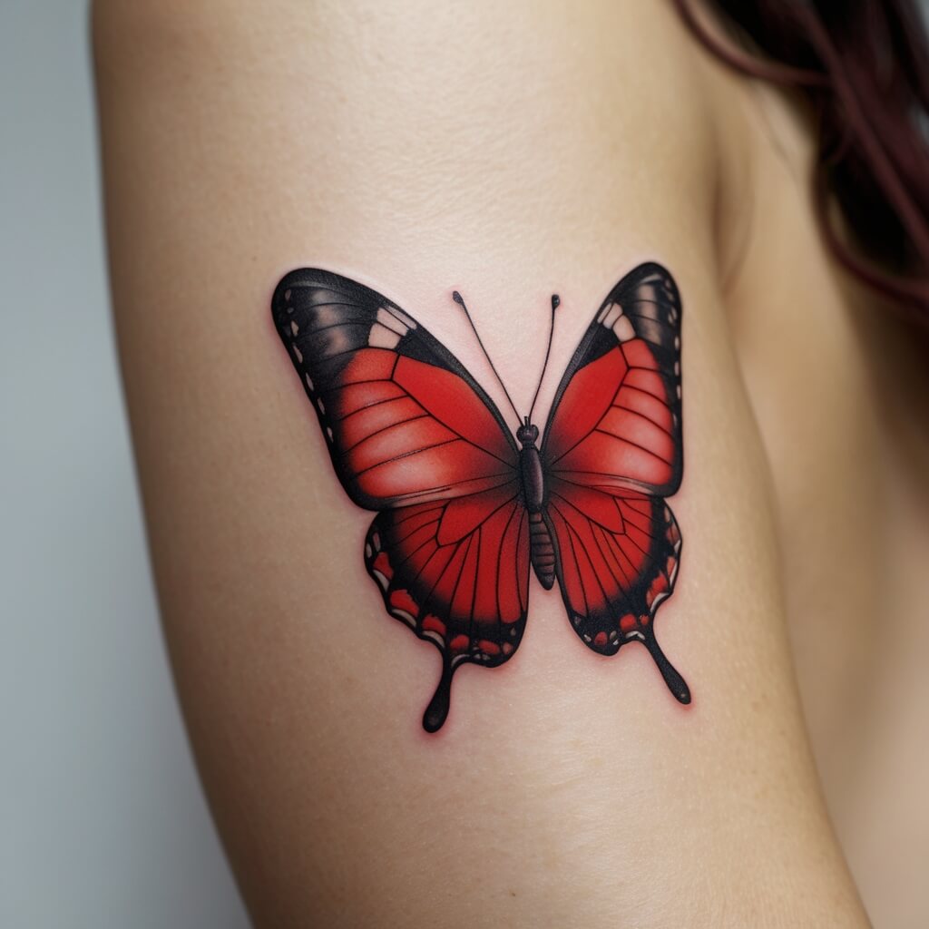 red butterfly tattoo (47)