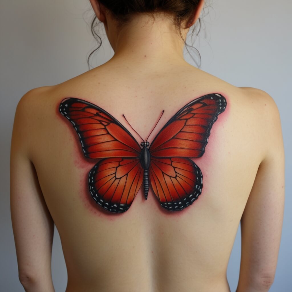 red butterfly tattoo (51)