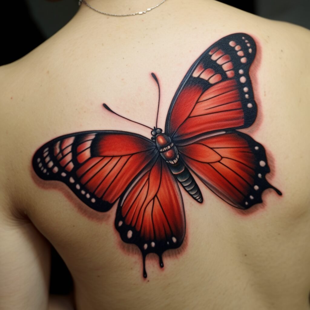 red butterfly tattoo (52)