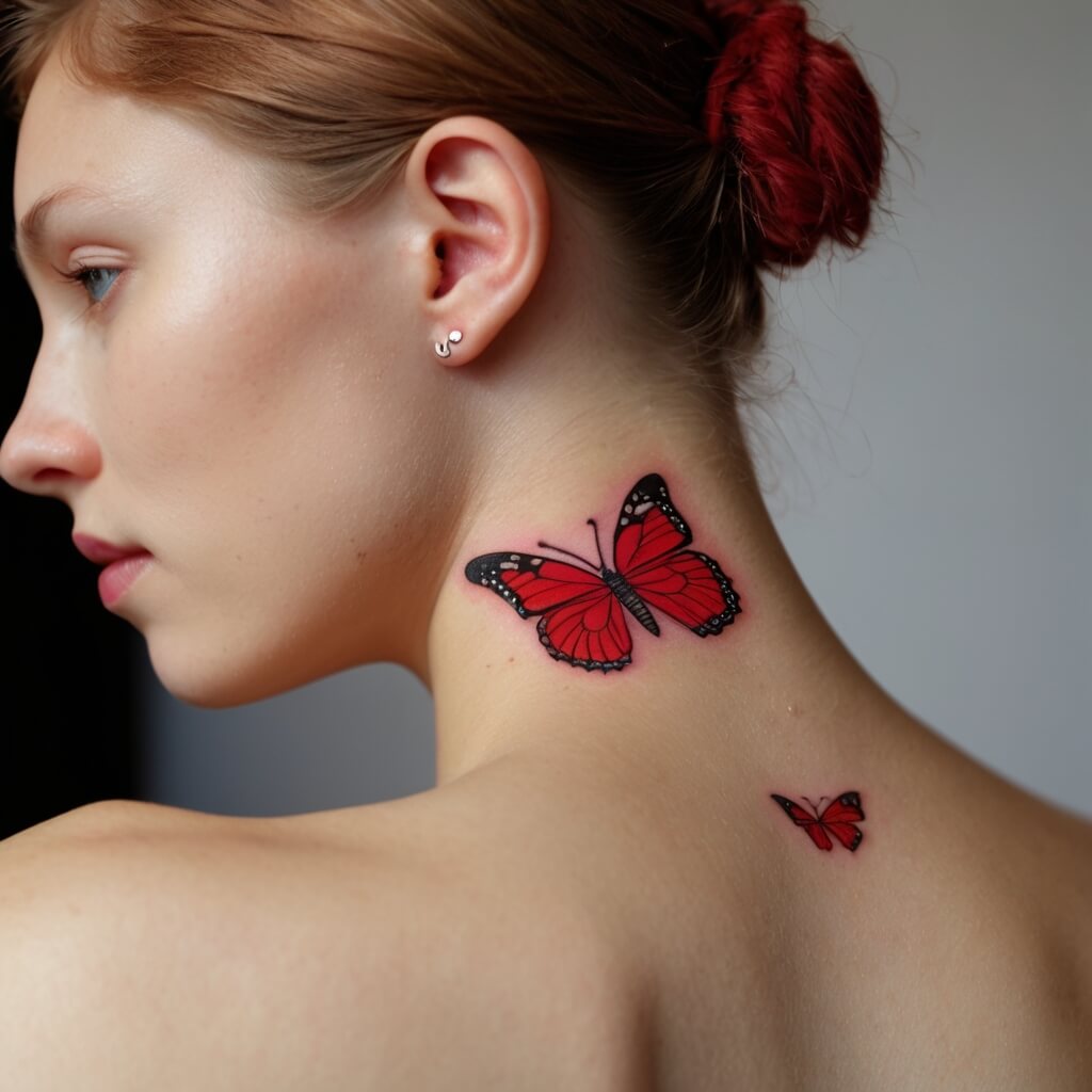 red butterfly tattoo (6)