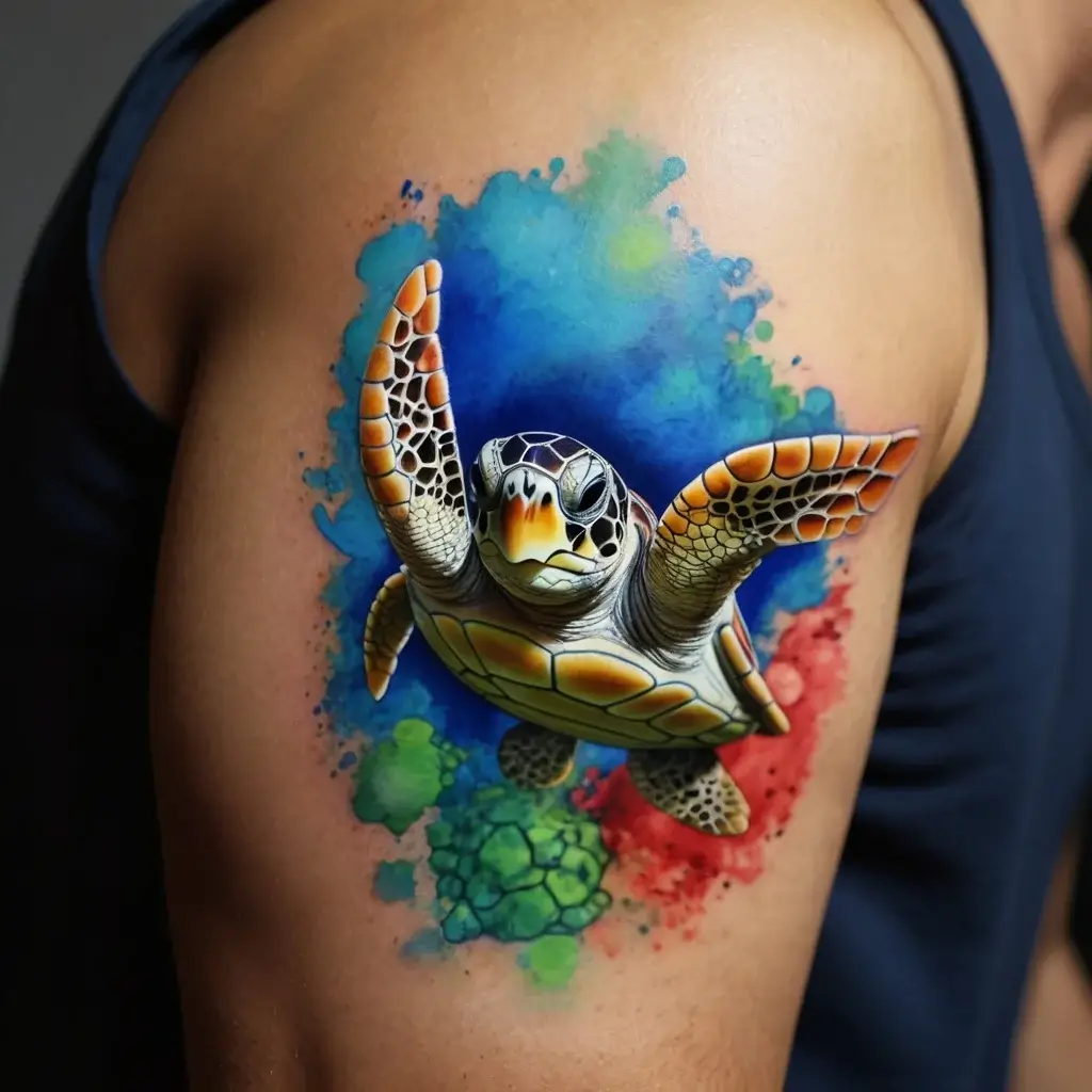 sea turtle tattoo (23)