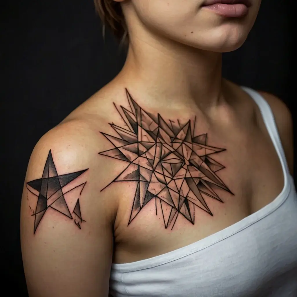 shoulder star tattoos (100)