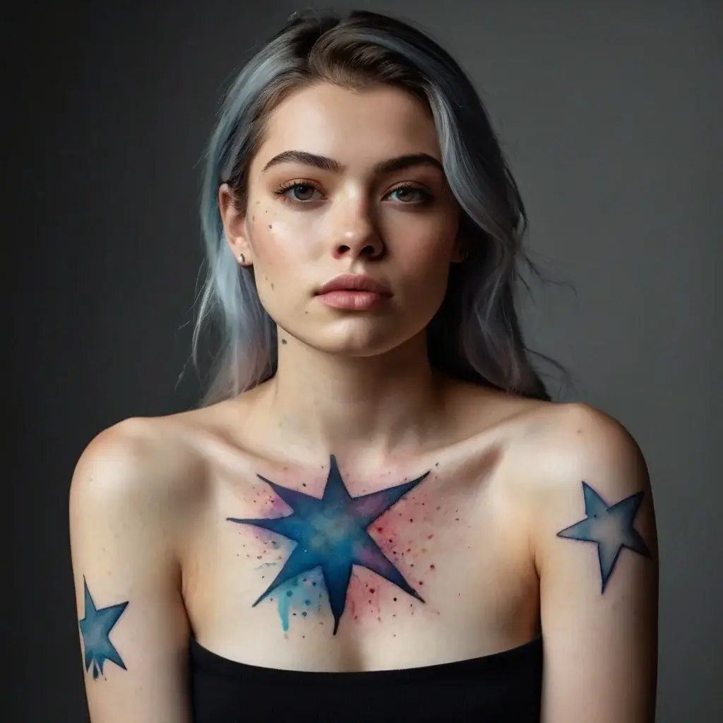 shoulder star tattoos (101)